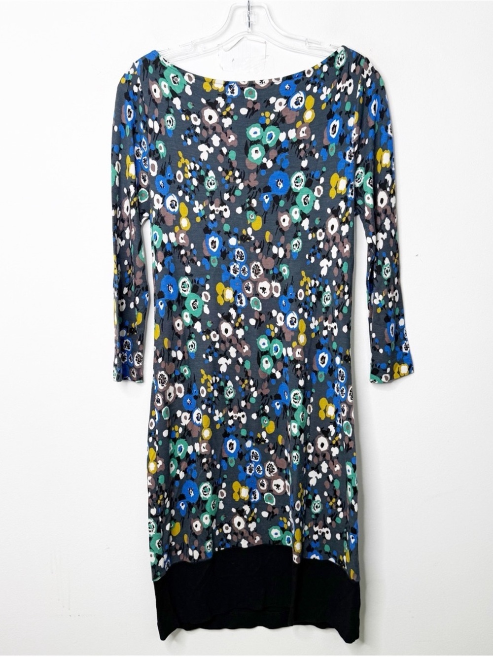 BODEN Olivia Floral Dot Print 3/4 Sleeves Jersey Knit Sheath Dress Sz. 6 - Picture 5 of 5